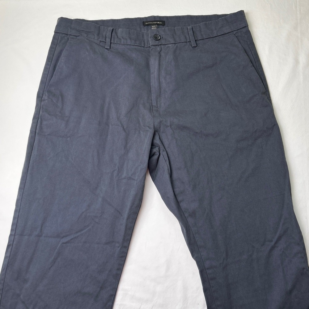 Banana Republic Mens Slim Straight Chino Pants Navy Size 36x29 Stretch Cotton